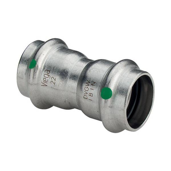 Viega Muffe Sanpress Inox 2315 18mm, Stahl nichtrostend, SC-Contur