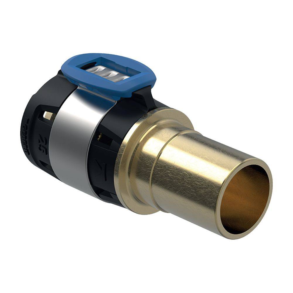 Geberit FlowFit Übergang auf Mapress, mit Einschubende, D 16mm, D1 15mm, Rotguss bleifrei-1