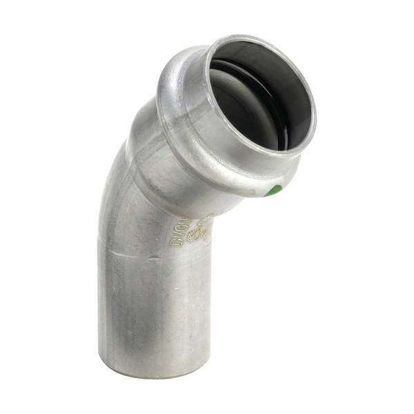 Viega Bogen Sanpress Inox 2326.1 22mm, 45Gr, St nichtrostend, SC-Contur