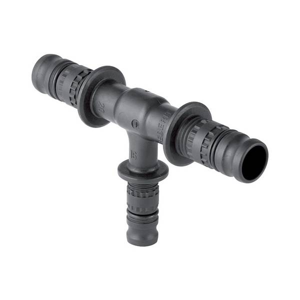 Geberit Mepla T-Stück reduziert PVDF, D 75mm, D1 32mm, D2 628320005
