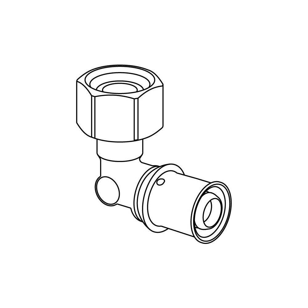 UPONOR S-Press PLUS, SK-Winkelverschraubung, Geberit, 16-1/2"FT, 1 Stk.-1