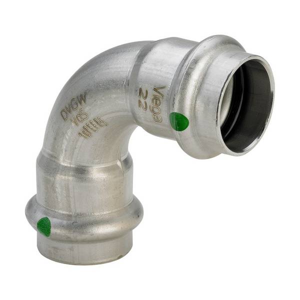 Viega Bogen Sanpress Inox 2316 18mm, 90Gr., St. nichtrostend, SC-Contur