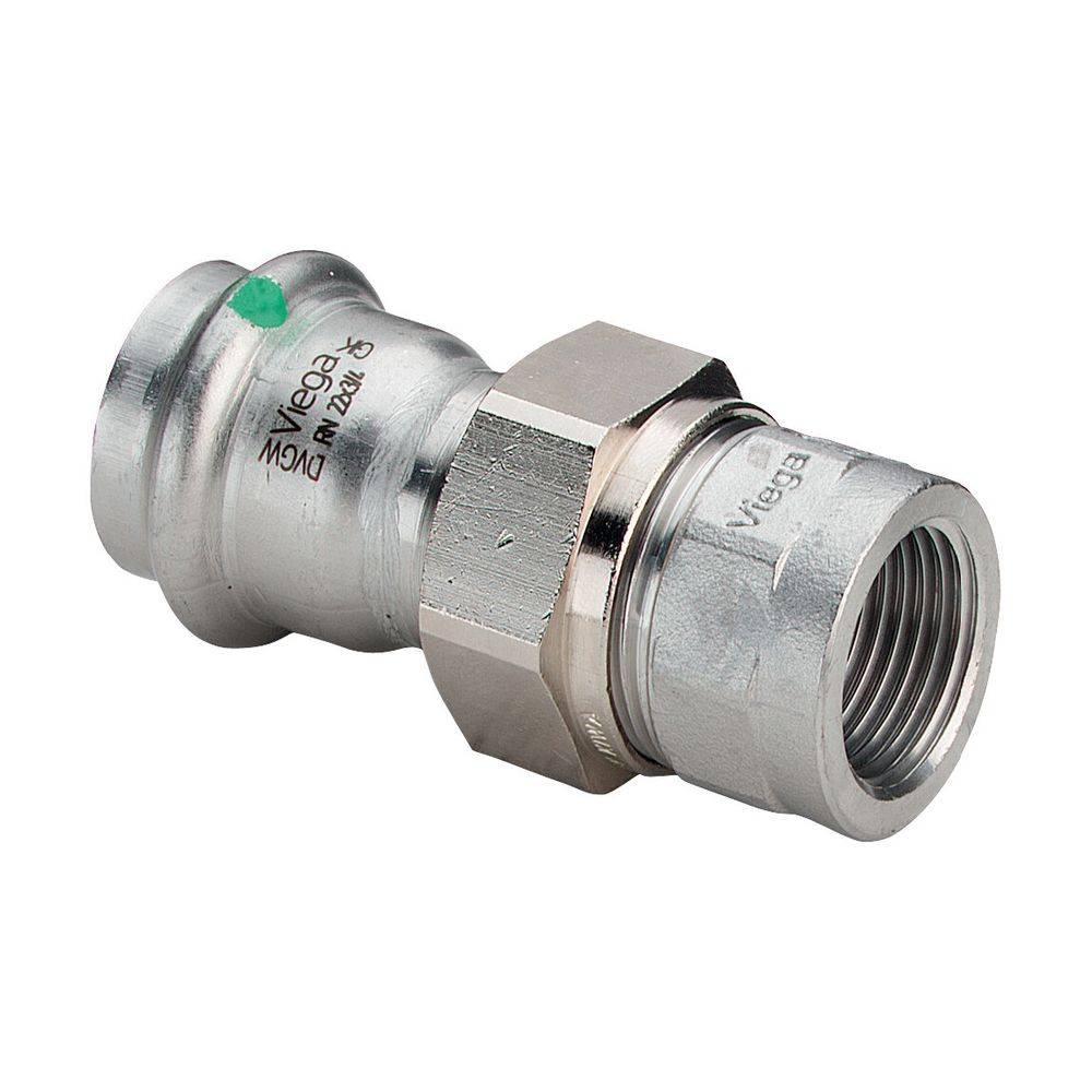 Viega Sanpress Inox Übergangsverschraubung mit SC-Contur 2362, d. 35mm x Rp 1 1/4", Stahl nichtrostend-0