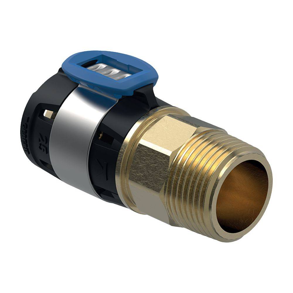Geberit FlowFit Übergang mit Außengewinde bleifreie Siliziumbronze, D 16mm, R 1/2"-2