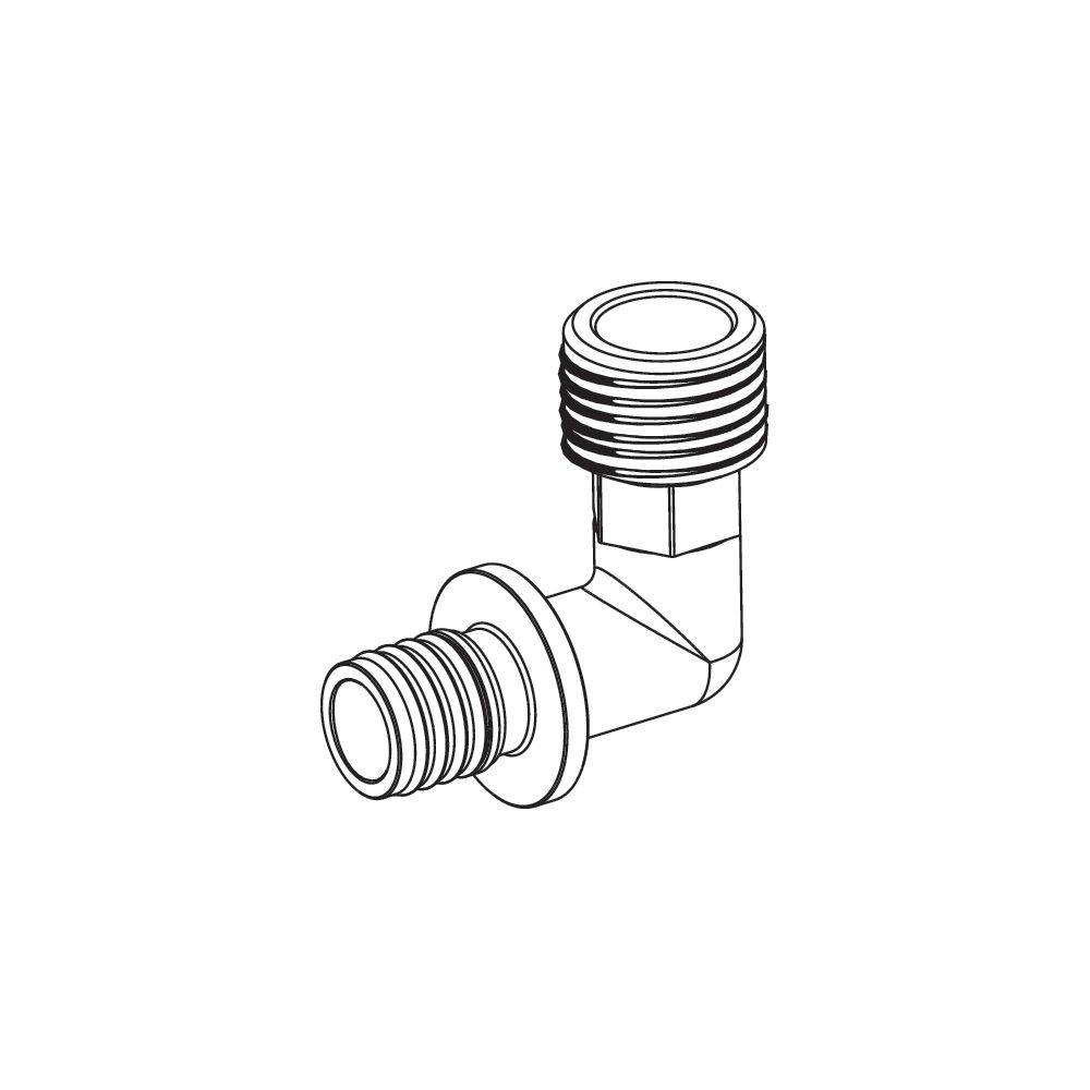 TECEflex Winkelübergangsnippel Dim. 20 x R 3/4", Siliziumbronze-1
