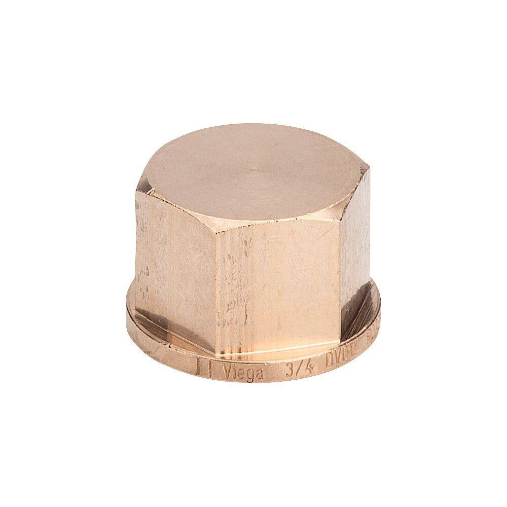 Viega Kappe 3301 Rp 3/4, Rotguss, Mehrkant-0