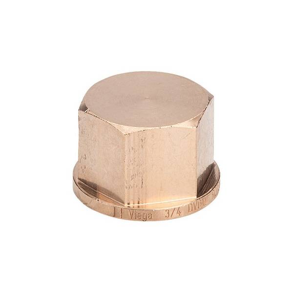 Viega Kappe 3301 Rp 3/4, Rotguss, Mehrkant