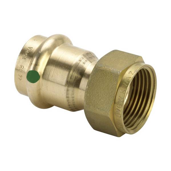 Sanpress-Anschlussverschraubung mit SC-Contur Rotguss oder Siliziumbronze, Modell 2263 VdS-Zulassung d: 22 G: 1¼