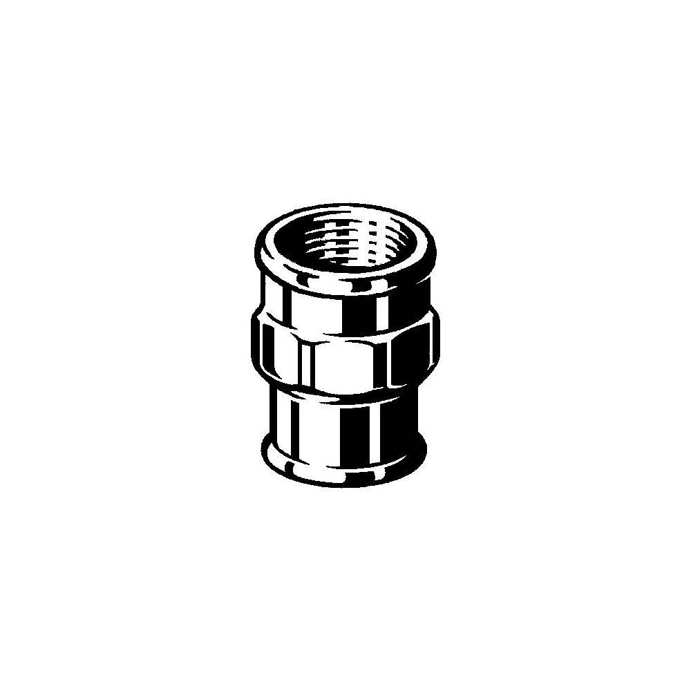 Viega Muffe 3240 Rp 1xRp 3/4, Rotguss, reduziert-1