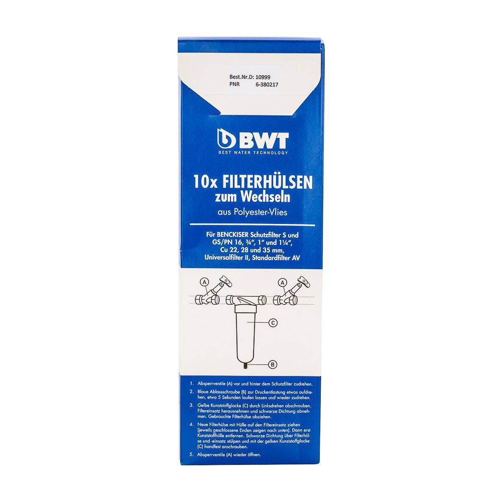 BWT Wechselbox mit Ersatz-Filtervlies DN 20-32, 10999E-0