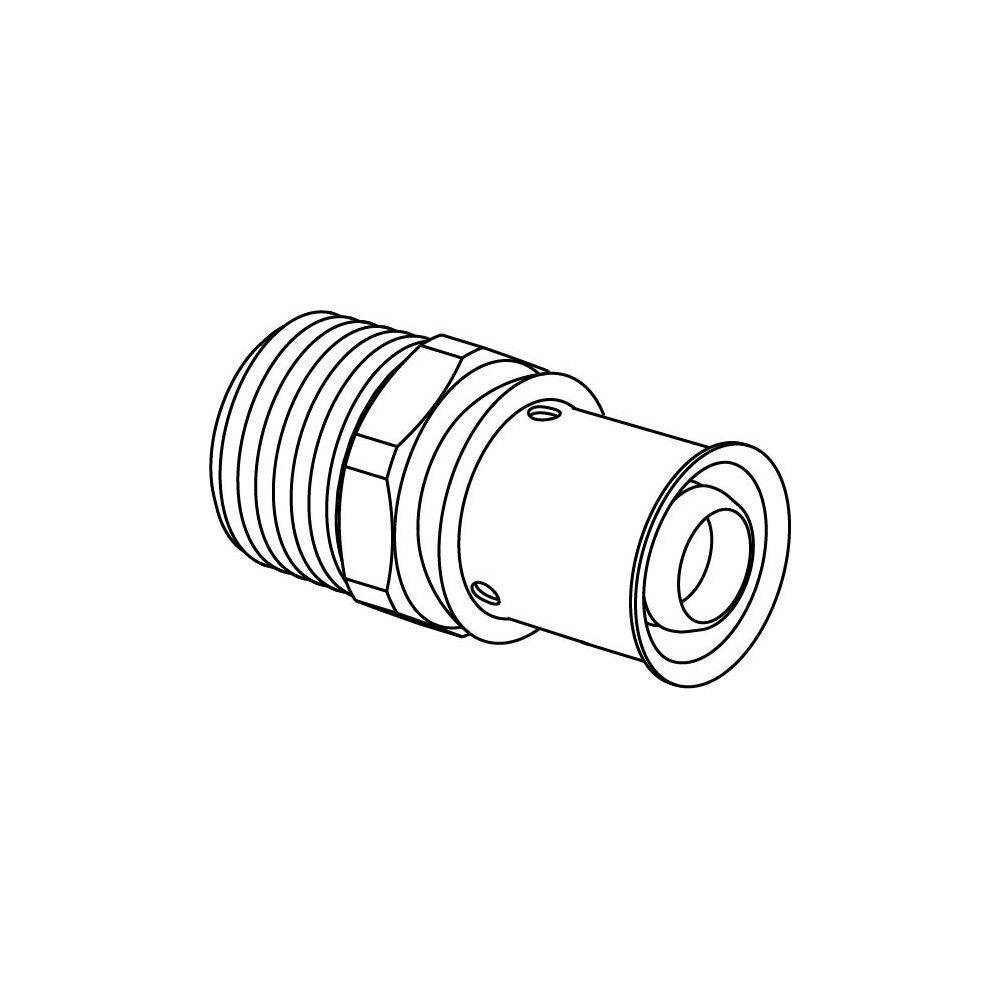 UPONOR S-Press PLUS, Übergangsnippel, 25, R3/4"MT, 1 Stk.-1