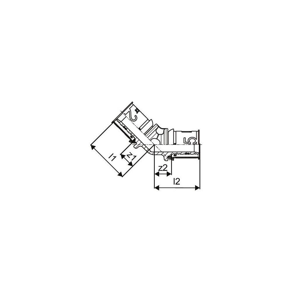 UPONOR S-Press PLUS, Winkel 45°, 25-25, 1 Stk.-2