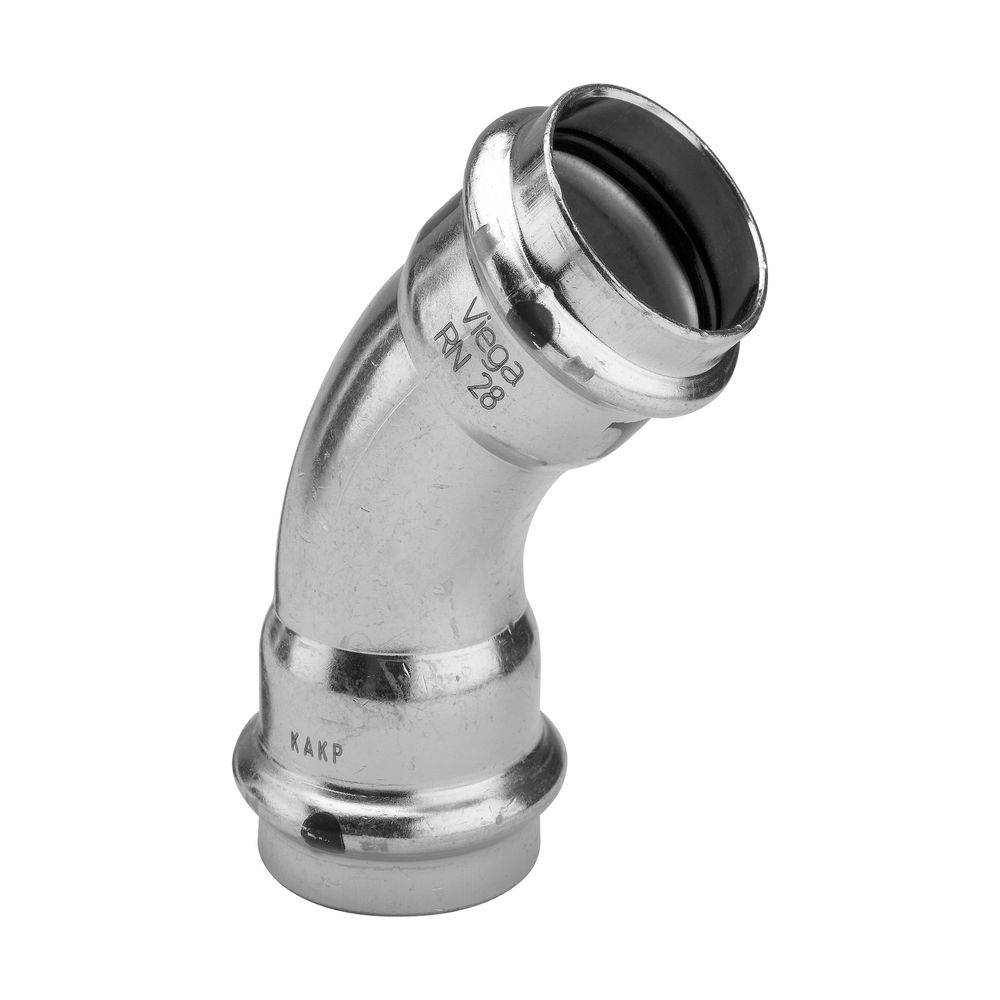 VIEGA Bogen I/I 45° Prestabo Stahl verzinkt 18mm-2