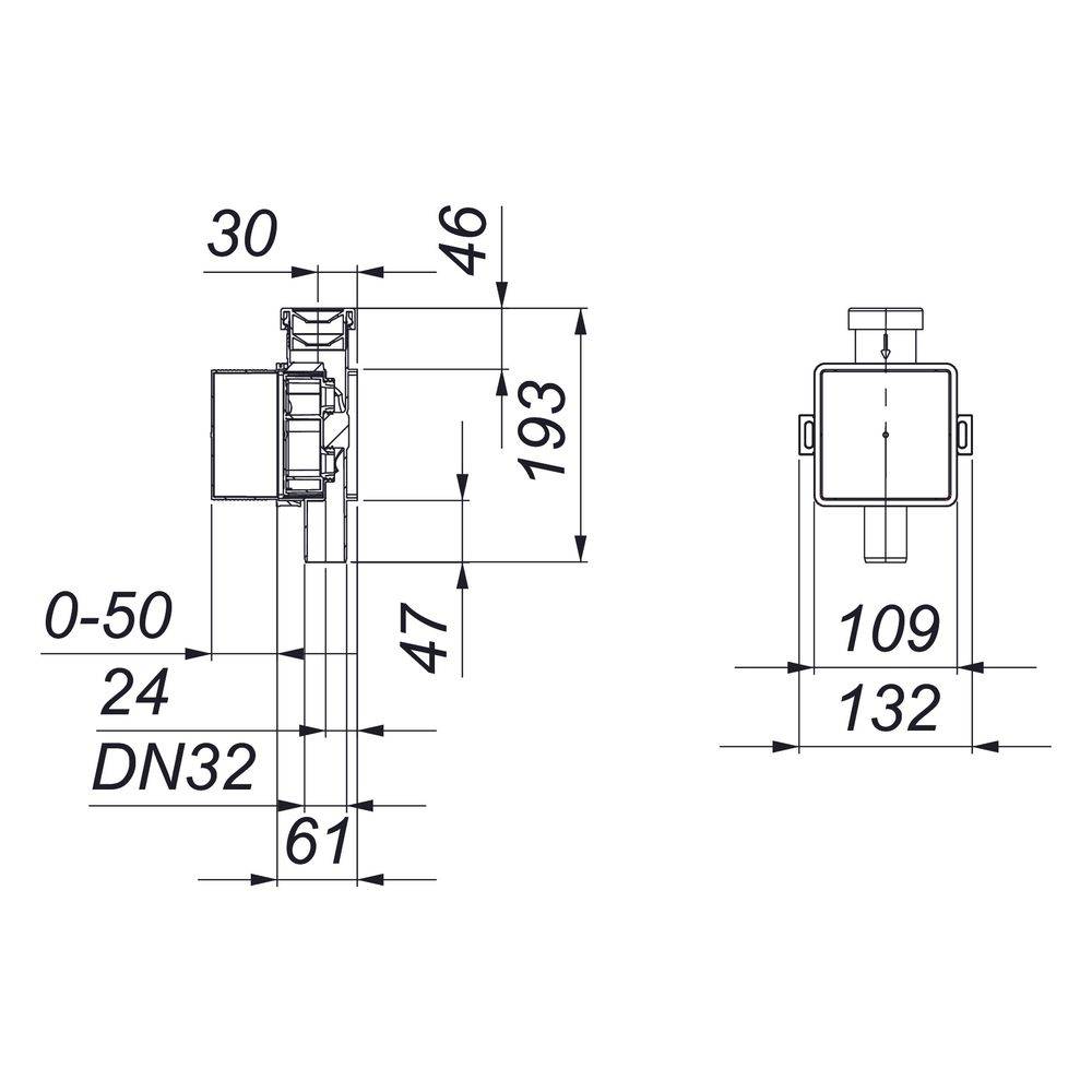 Dallmer Kondensat-Siphon 138 Wandeinbau DN 32-3
