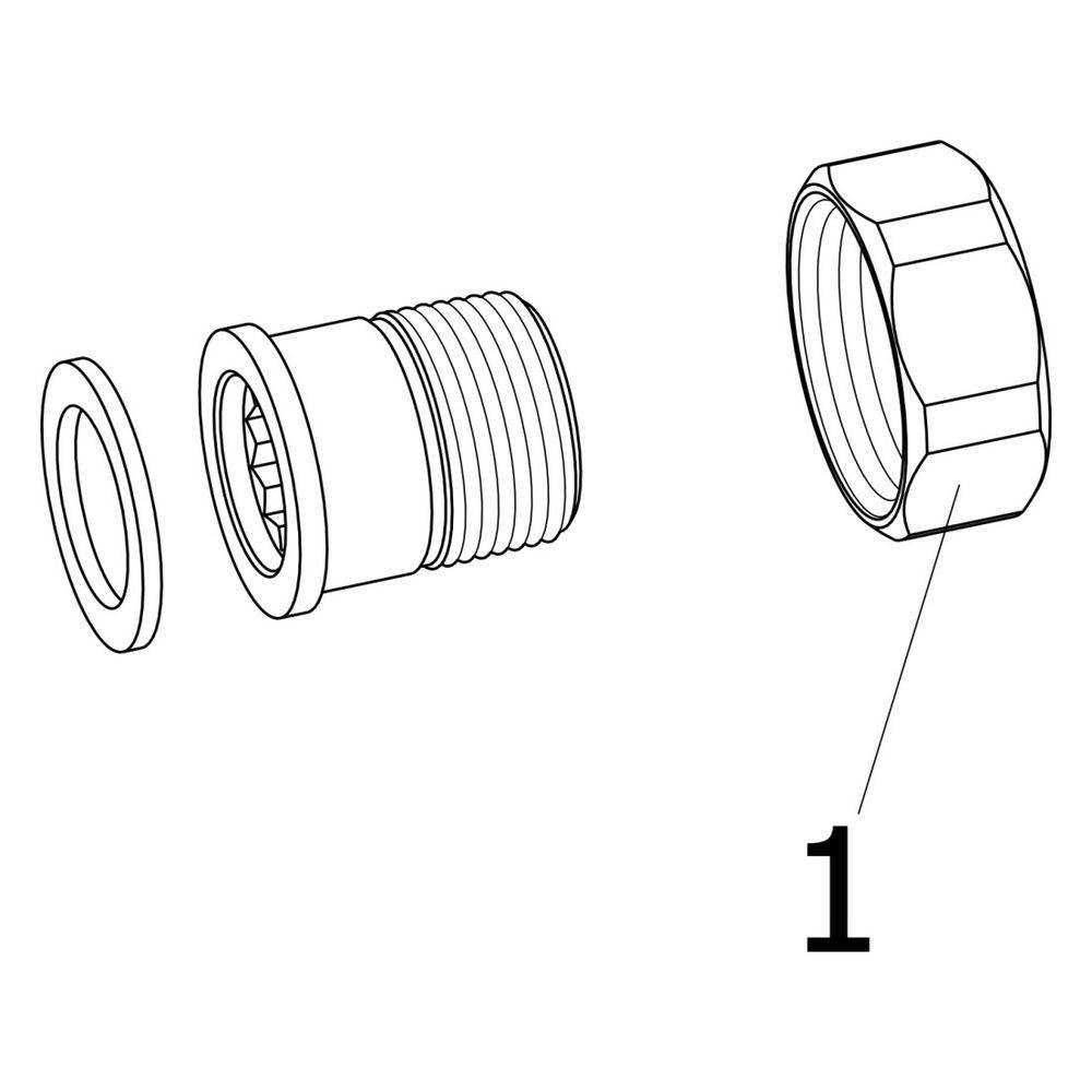 Viega Verschraubung 3335 R 3/4xG 1, Rotguss, flachdichtend-2