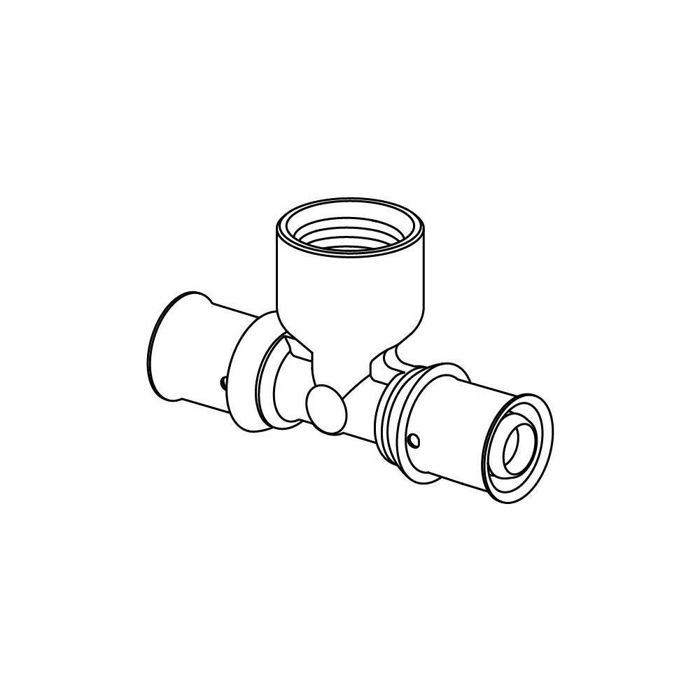 UPONOR S-Press PLUS, T-Stück, m. Innengew., 20-Rp3/4"FT-20, 1 Stk.-1