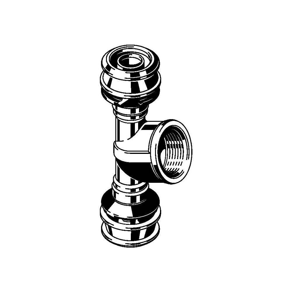 Viega Raxofix T-Stück mit SC-Contur 5317, d. 32mm x Rp 3/4" 32mm, Siliziumbronze-1
