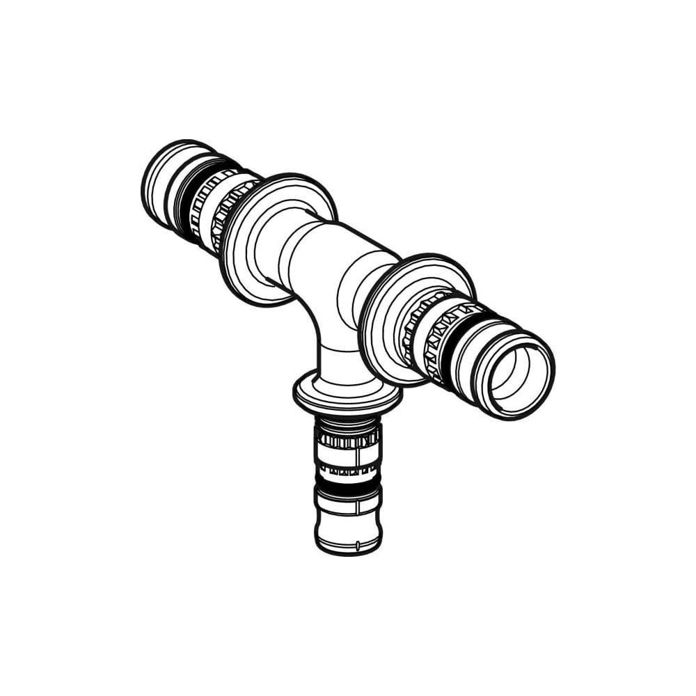 Geberit Mepla T-Stück reduziert PVDF, D 75mm, D1 32mm, D2 628320005-2