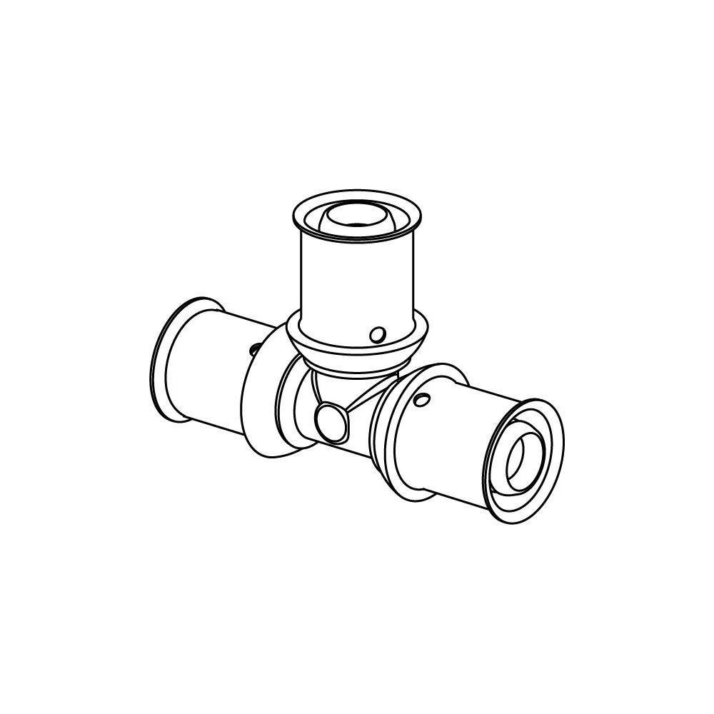 UPONOR S-Press PLUS, T-Stück, PPSU, 25-25-25, 1 Stk.-1