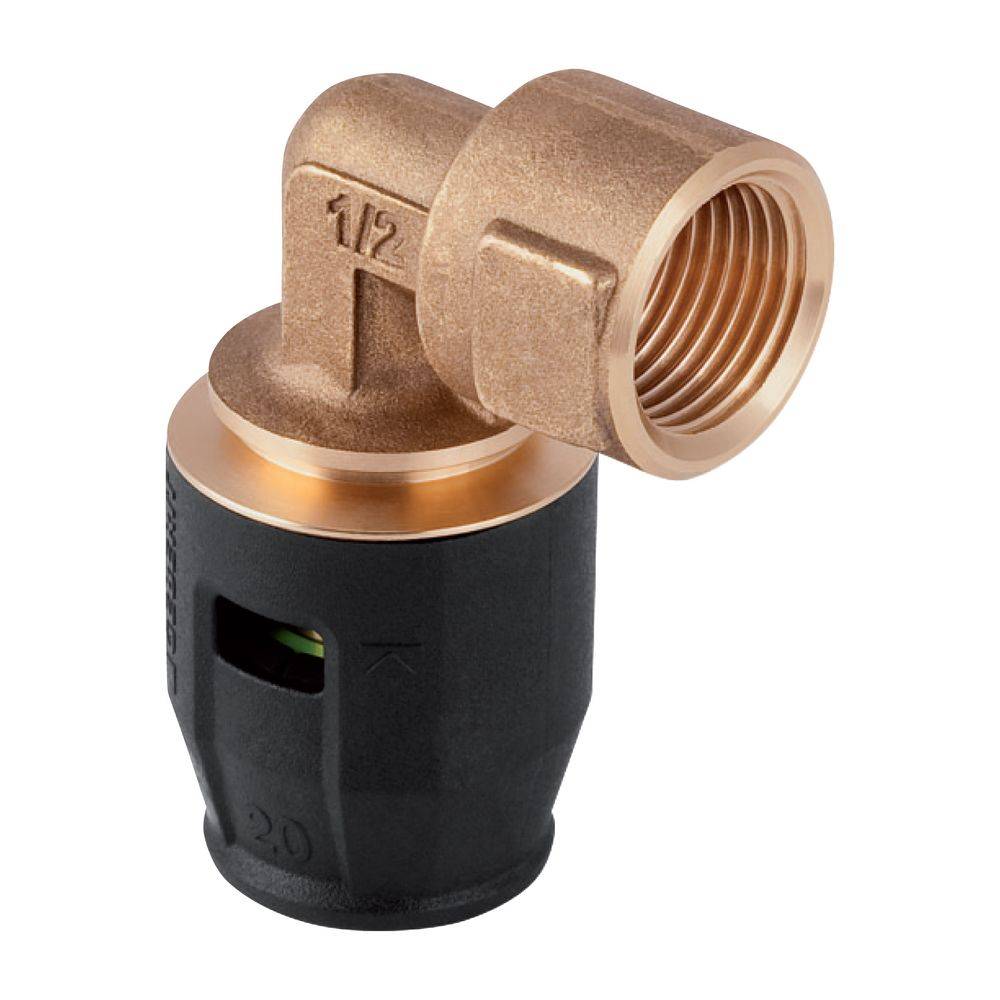 Geberit PushFit Übergangsbogen 90 Grad mit Innengewinde, d 25mm, Rp 3/4″, Rotguss bleifrei-2