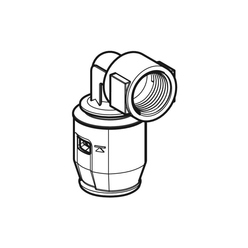 Geberit PushFit Übergangsbogen 90 Grad mit Innengewinde, d 25mm, Rp 3/4″, Rotguss bleifrei-3