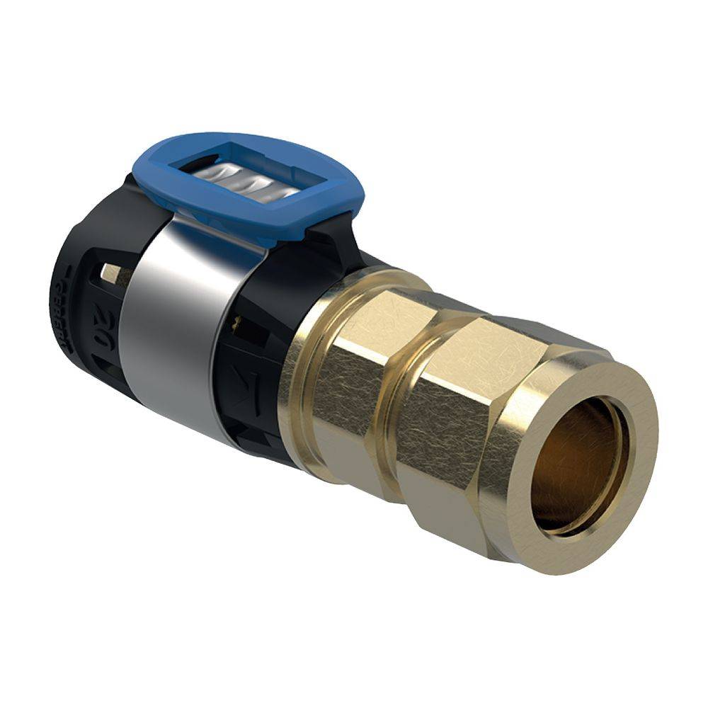 Geberit FlowFit Übergang mit Klemmringverschraubung bleifreie Siliziumbronze, D 16mm, D1 15mm-2