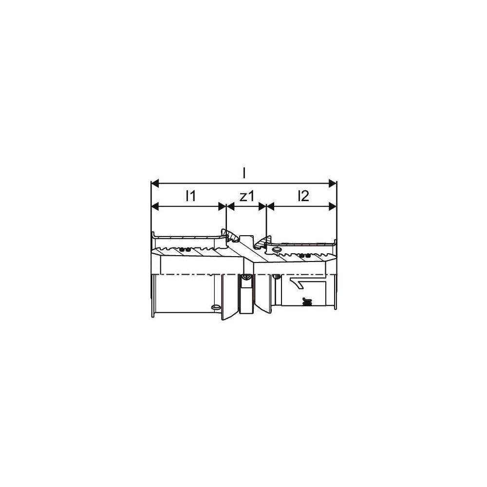 UPONOR S-Press PLUS Kupplung reduziert PPSU 32-25-2