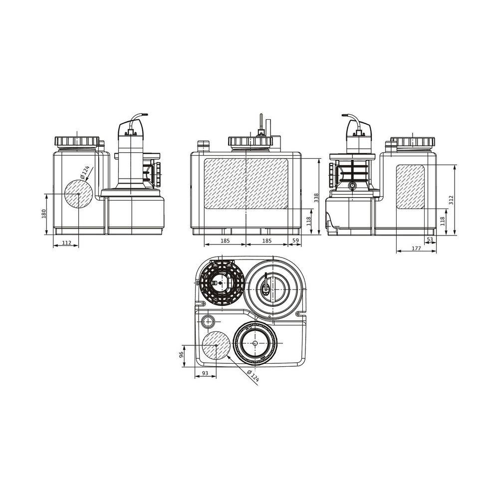 Wilo DrainLift Abwasser-Hebeanlage SANI-S.11/T540/1-CEE, 1 Stk.-1
