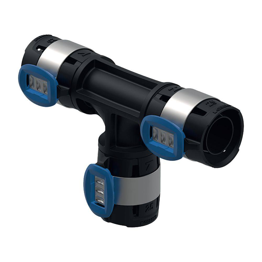 Geberit FlowFit T-Stück egal, 16mm, PPSU, Schwarz, 620080001-2