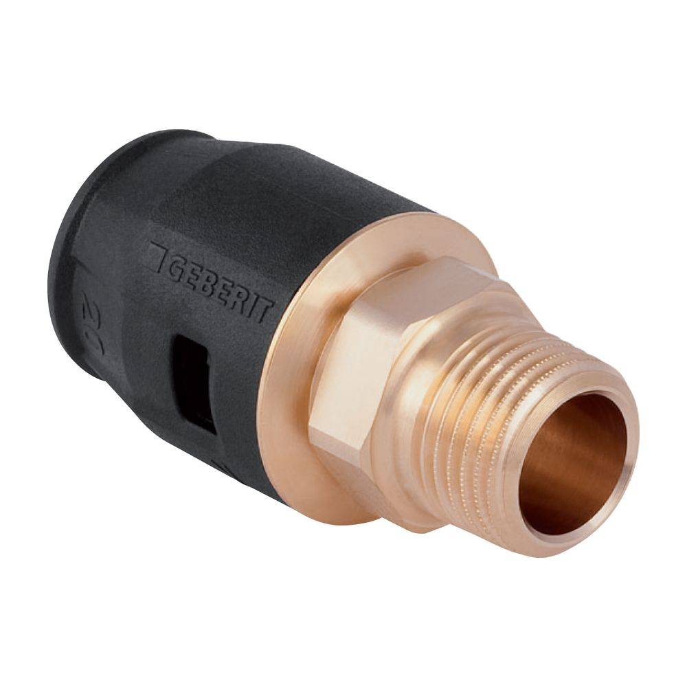 Geberit PushFit Übergang mit Außengewinde, d 25mm, R 1″, Rotguss bleifrei-2