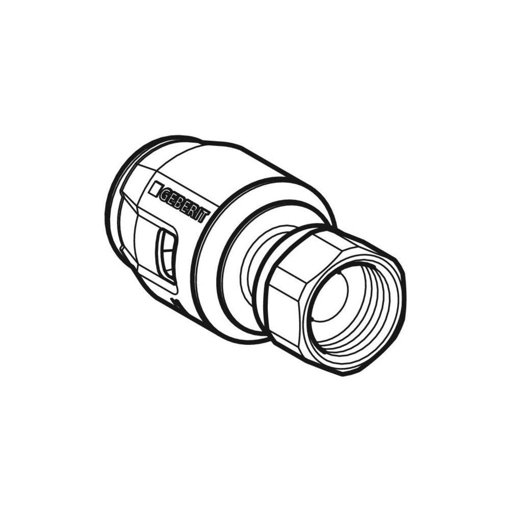 Geberit PushFit Übergang mit Überwurfmutter, d 20mm, di 11mm, G 1/2″, Rotguss bleifrei-3