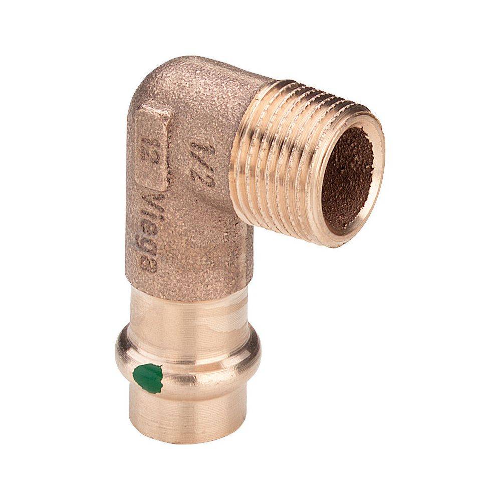 Viega Sanpress Übergangswinkel 90 Grad mit SC-Contur 2214.1, d. 15mm x R 1/2", Siliziumbronze-0