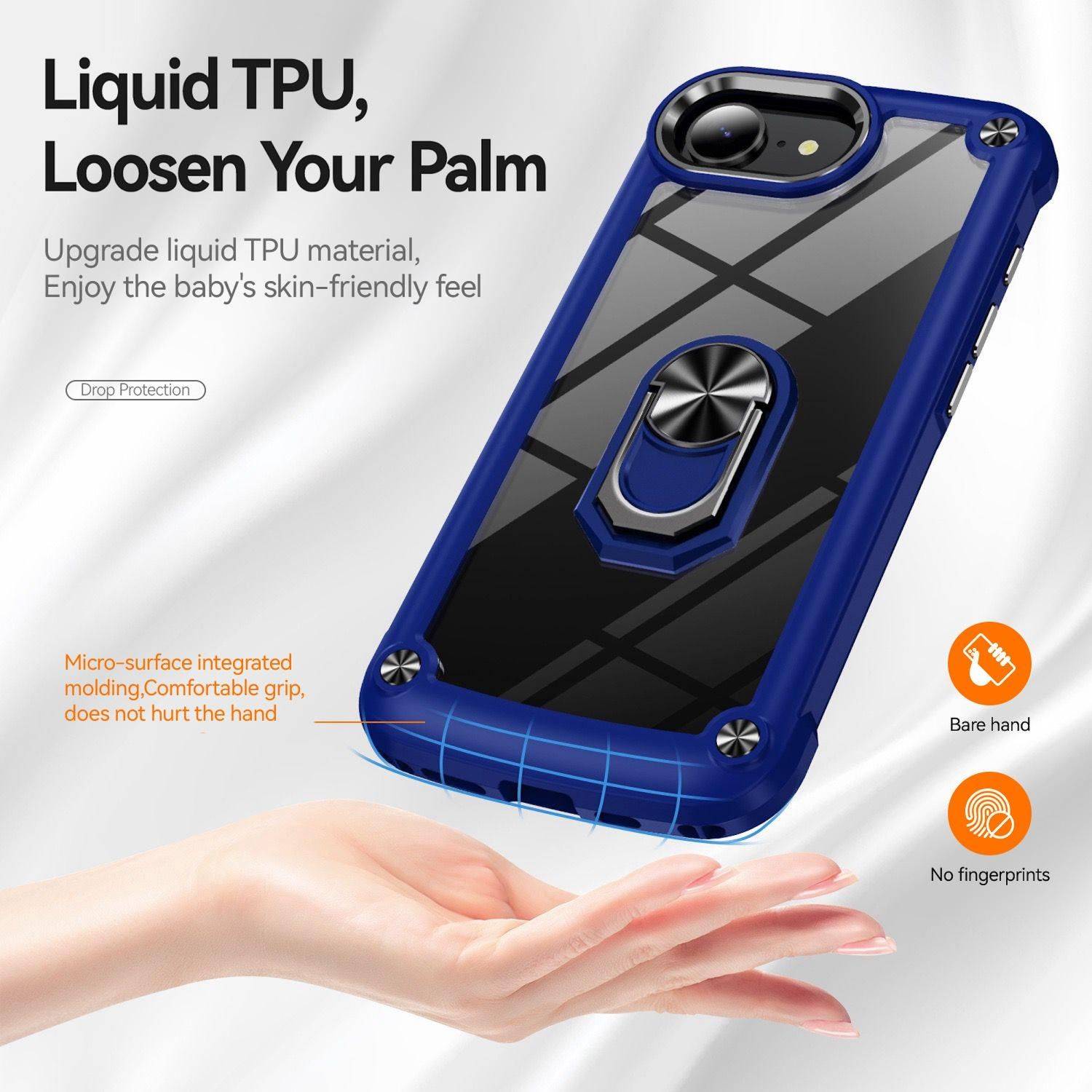 Handyhülle für Apple iPhone 17e / 16e TPU + PC Linsenschutz Ringhalter Case-1
