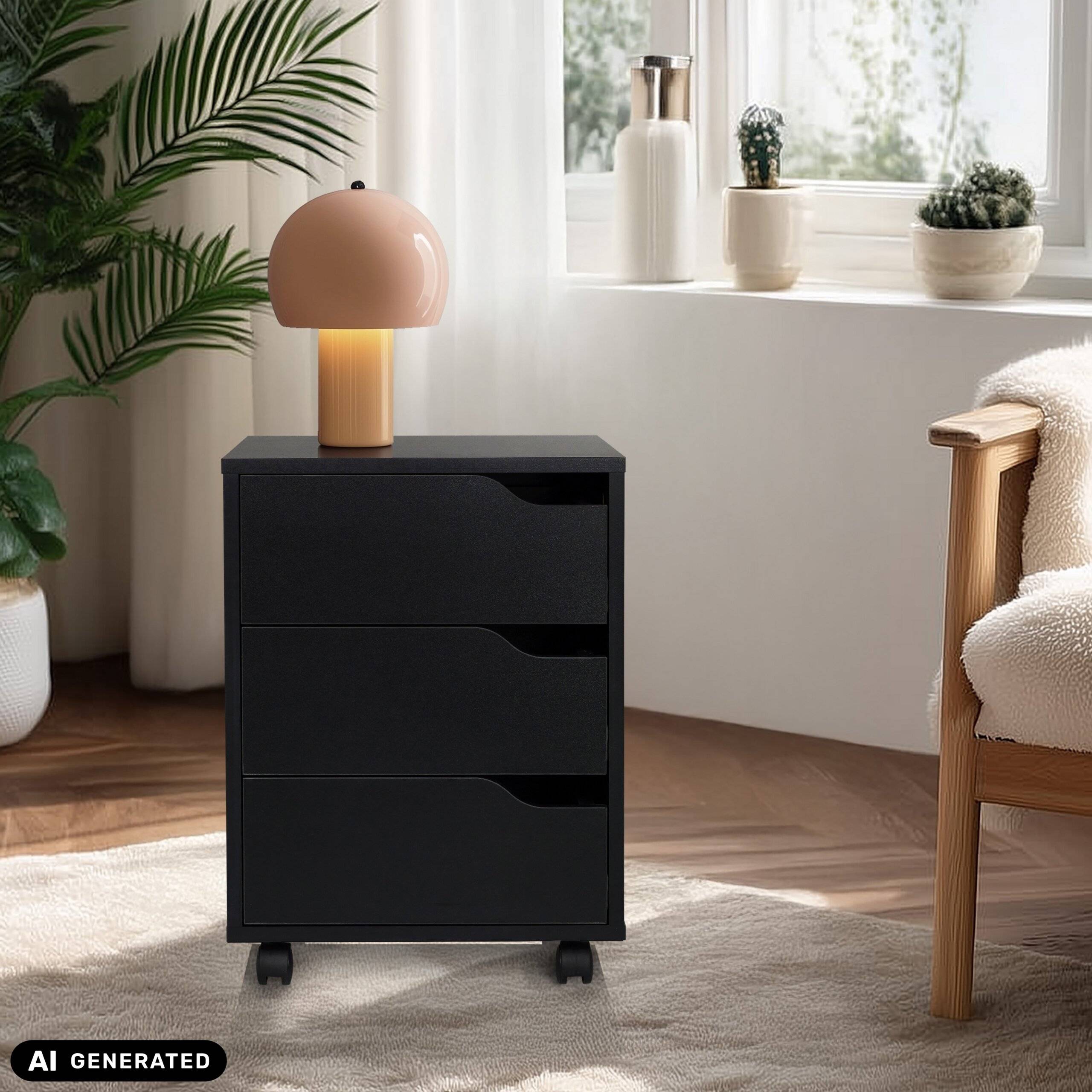 Rollcontainer ORGANISER I schwarz schwarz hjh OFFICE-4