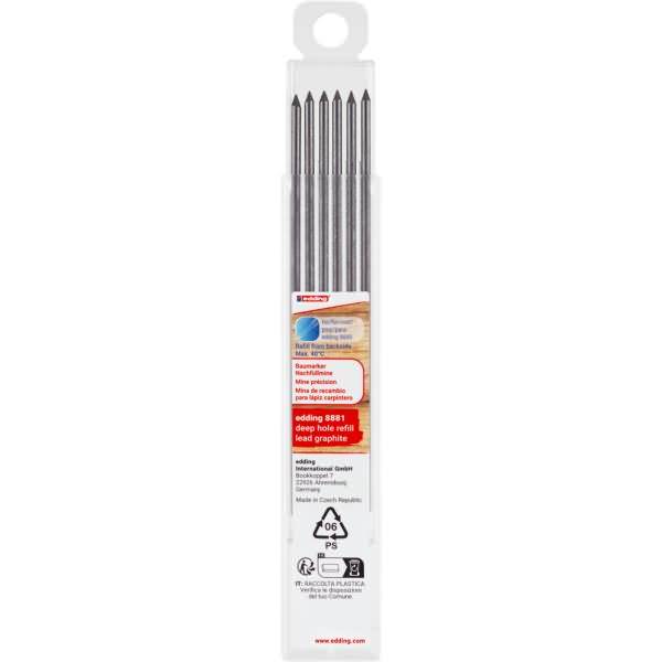 Ersatzmine edding 8881 6x Nachfüllmine Baumarker rot,gelb graphit/Set EDDING-0