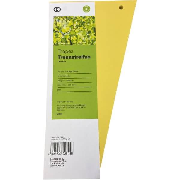 Trennstreifen oeco 1431 12,5/6,5x24cm gelb 100 Stück-0