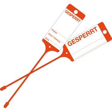 Warenanhänger 9219-00769 Gesperrt rot 100 Stück