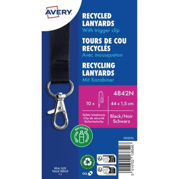 AVERY ZWECKFORM - Lanyards schwarz 10 St.-0
