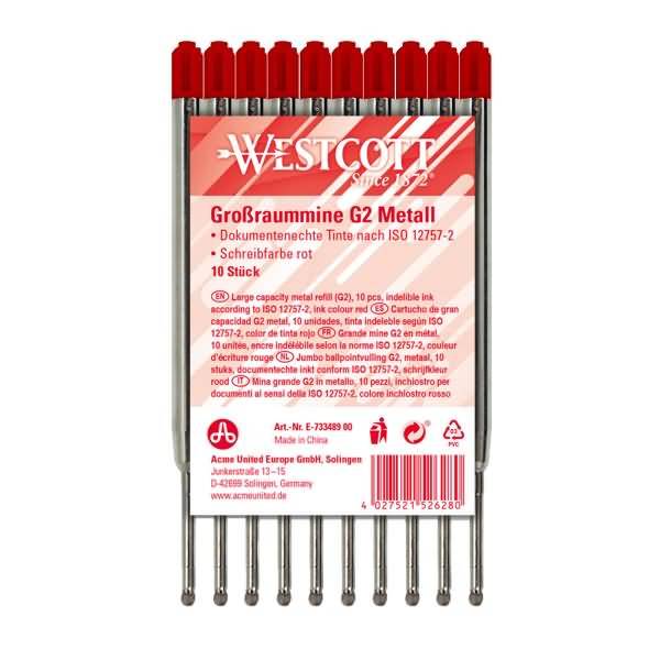 Kugelschreibermine G2 E-733489 00 1,2mm rot 10 Stück-1