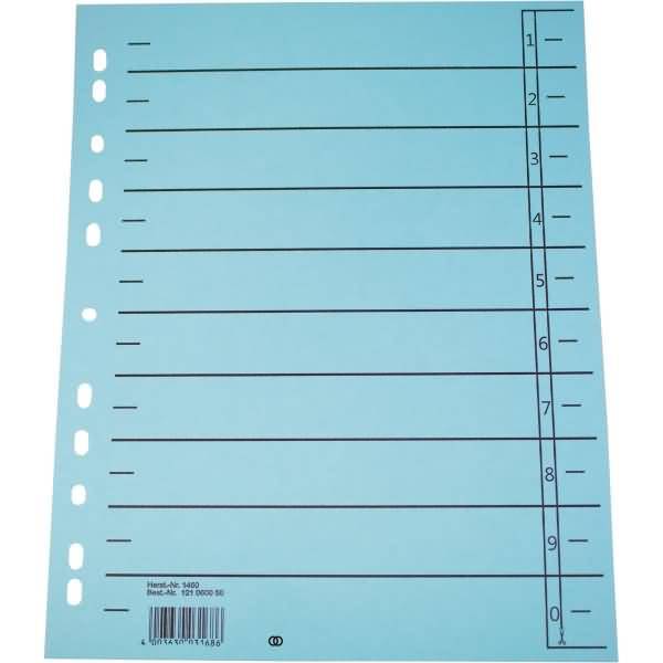 Trennblatt oeco 1457 A4 230g Karton blau 100 Stück
