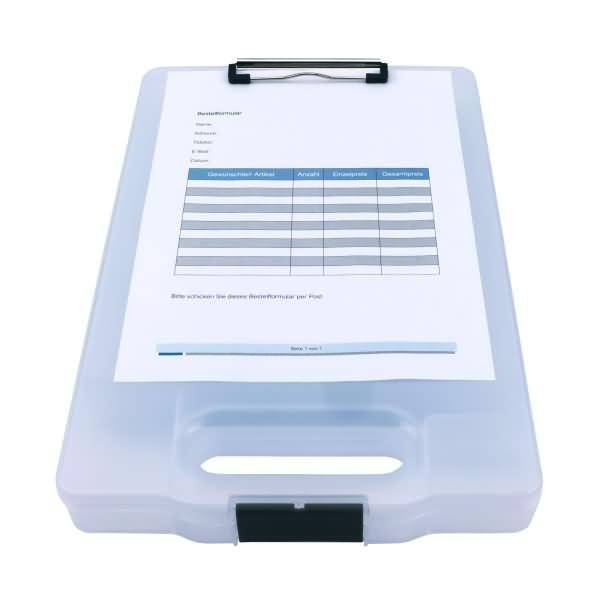 Klemmbrett CL 900T 12491 mit Aufbewahrungsfach transparent-1
