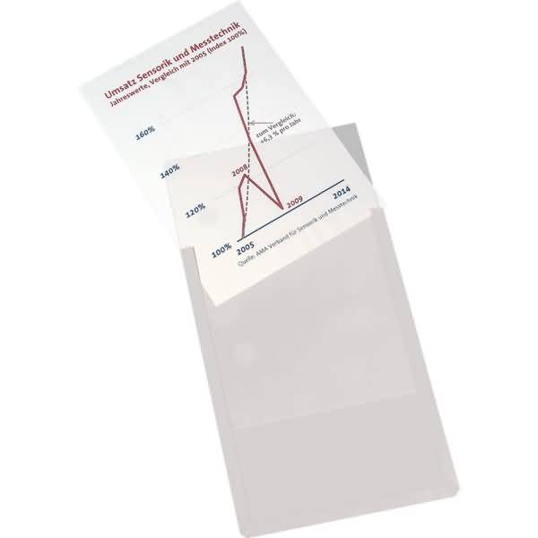 Sichttasche Magnet 9218-01819-11 A4 grau 10 Stück-0