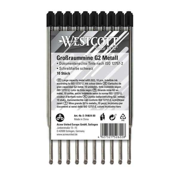 Kugelschreibermine G2 E-744614 00 1,2mm schwarz 10 Stück-1