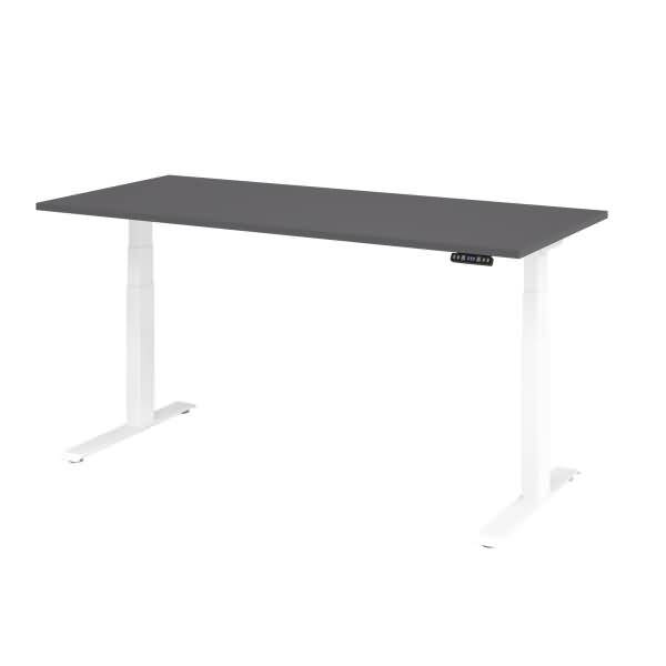 Schreibtisch el 180x80cm weiß/graphit-0