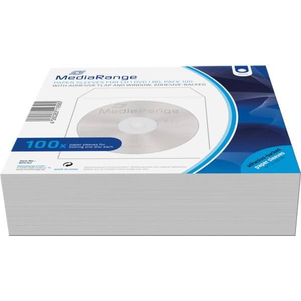 MEDIARANGE BOX162 - Schutzhülle - 1 Disks - Weiß - Papier - Kunststoff - 124 mm-1