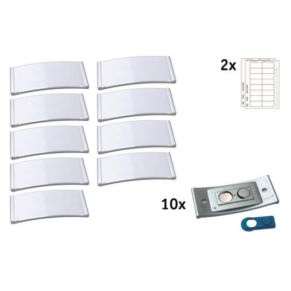 AVERY Zweckform Namensschild, 80 x 34 mm, silber, 10er Set-0