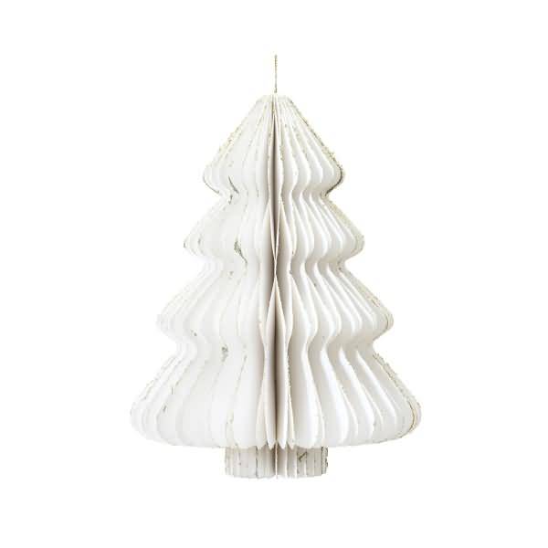 Weihnachtsbaum 709232 Papier 20x15cm weiß-0