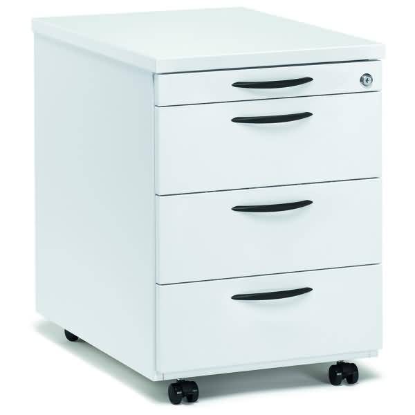 Rollcontainer MULTI M 1+3 Schübe weiß
