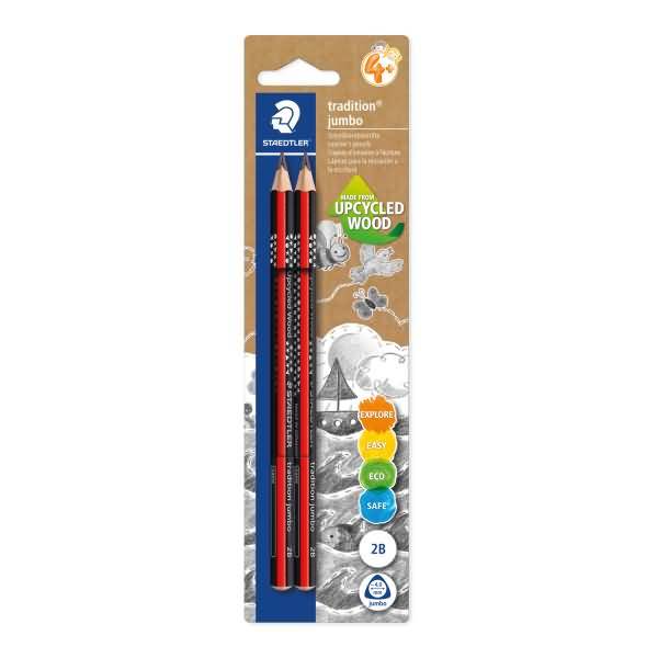 STAEDTLER - Bleistift Tradition Jumbo 2B Dreikantform 2Stk. retail-0