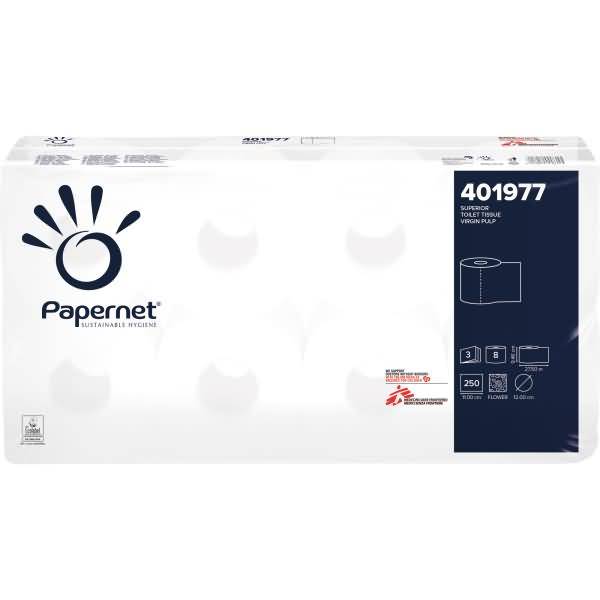 Papernet Toilettenpapier Topa 401977 3-lg Zellstoff 8 Ro./Pack.-0